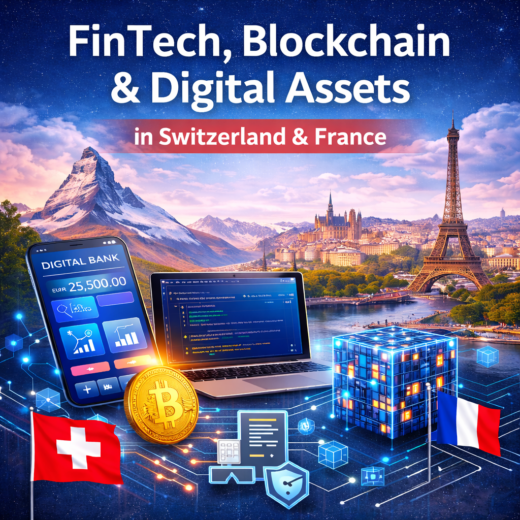 FinTech, Blockchain & Digital Assets in Switzerland & France